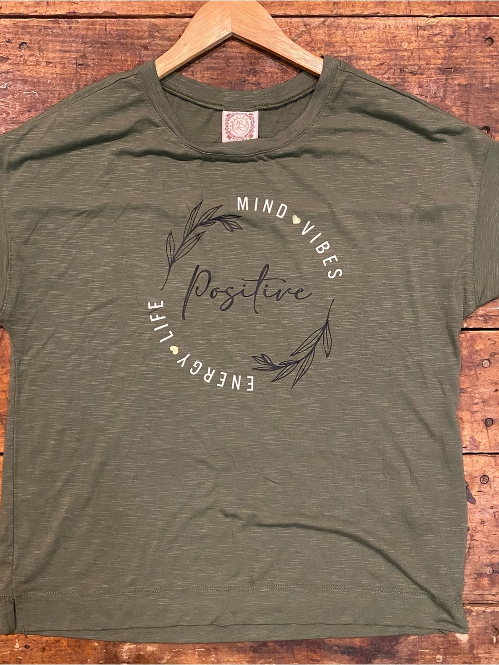 Woman’s Positive TrueSelf Graphic Tee  - Olive Green